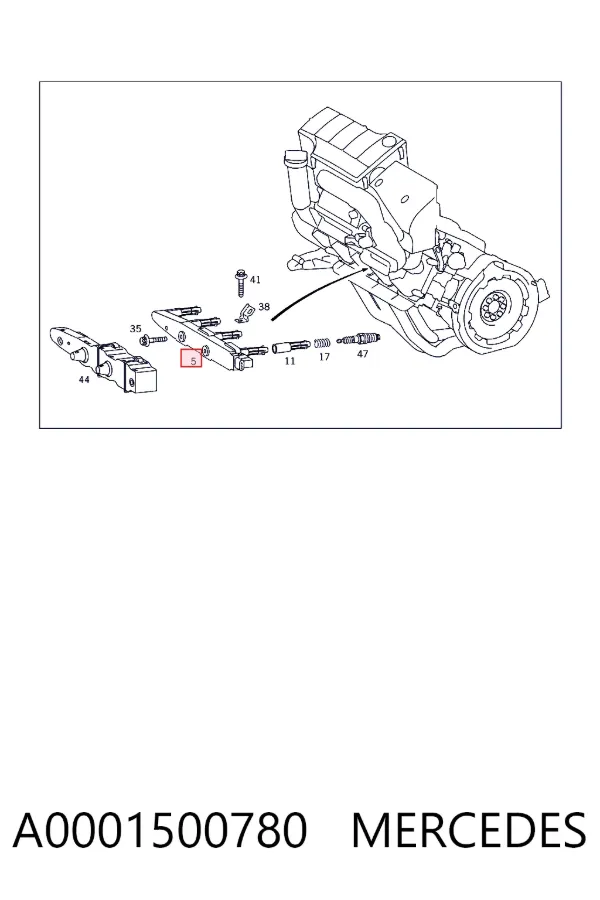 Bobina de ignição A0001500780 Mercedes