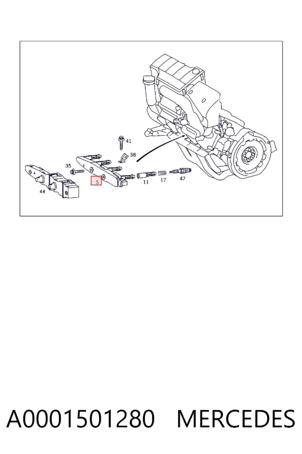Bobina de ignição A0001501280 Mercedes