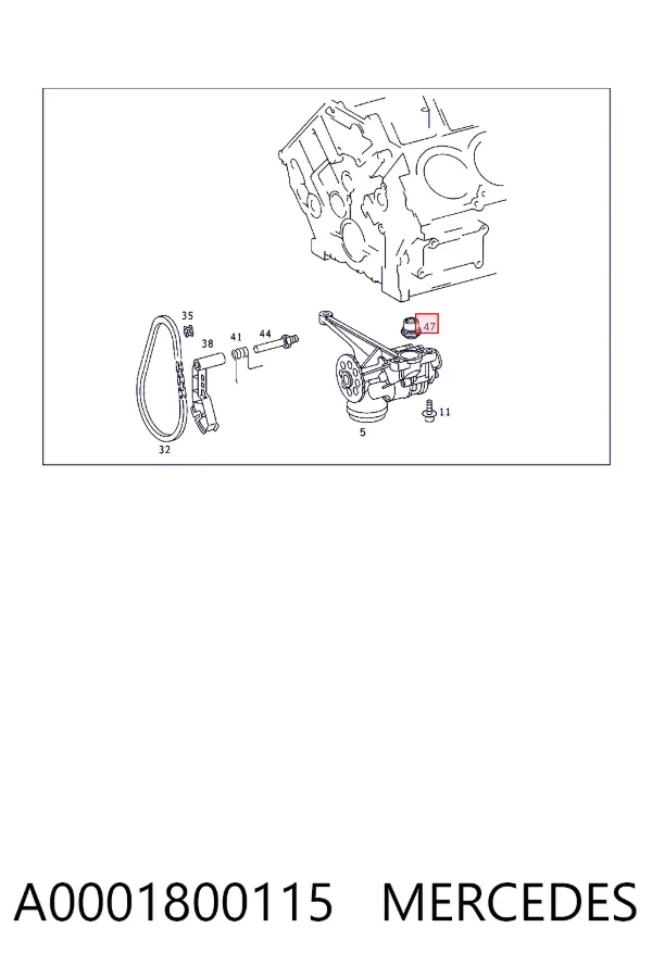 Válvula de regulação de pressão de óleo A0001800115 Mercedes