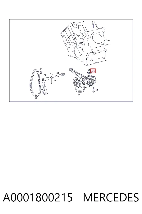 Válvula de regulação de pressão de óleo A0001800215 Mercedes
