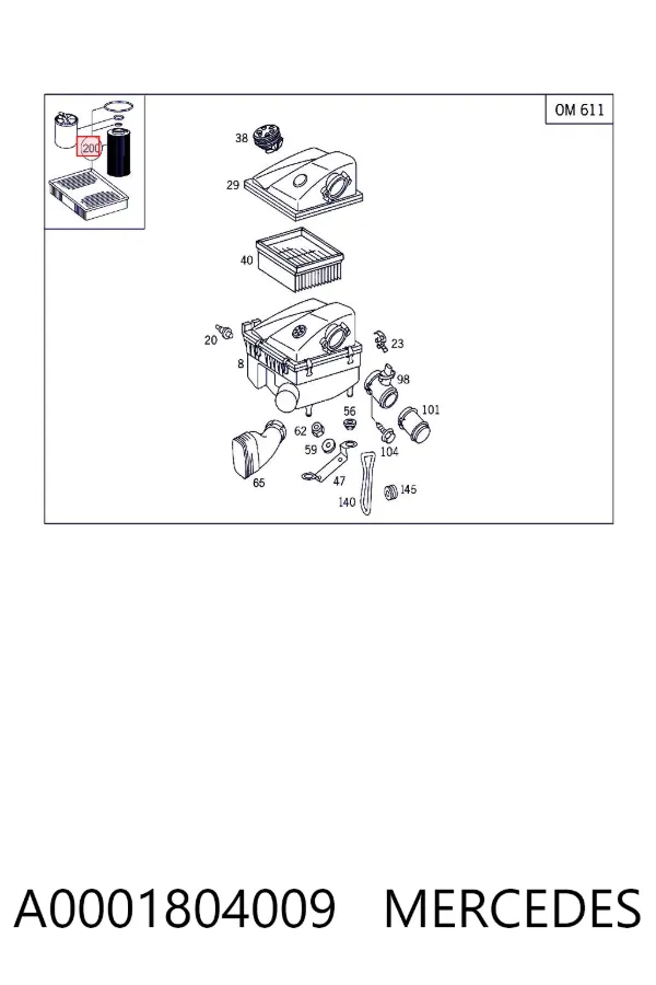  A0001804009 Mercedes