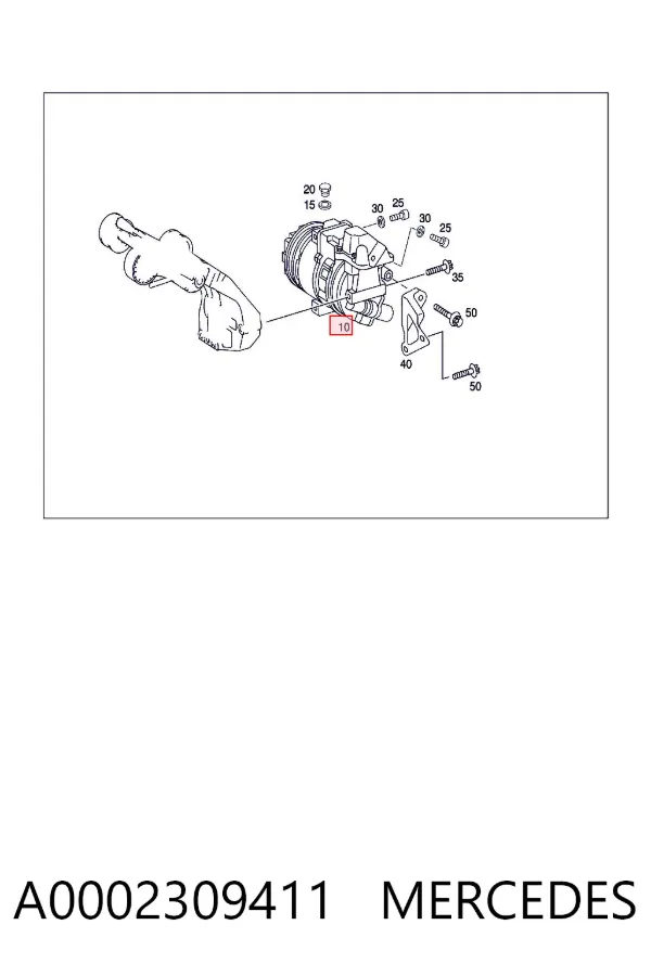 Compressor de aparelho de ar condicionado A0002309411 Mercedes