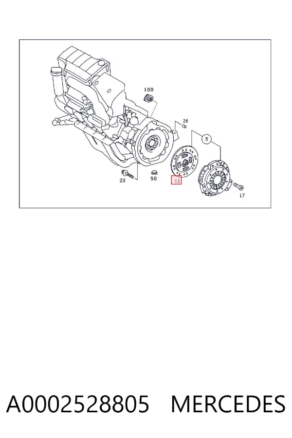 Disco de embraiagem A0002528805 Mercedes