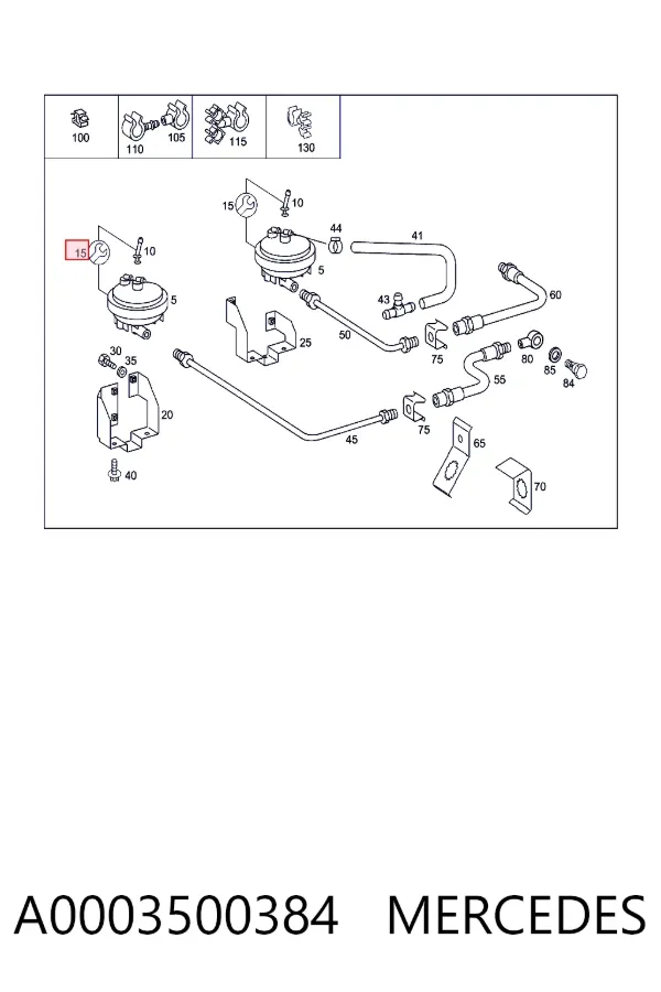 Kit de reparação de cilindro mestre do freio Mercedes Sprinter I 4-t
