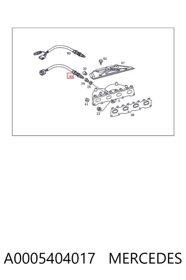 Sonda lambda, sensor de oxigênio A0005404017 Mercedes