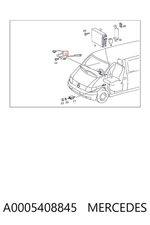 Comutador de controlo de cruzeiro A0005408845 Mercedes