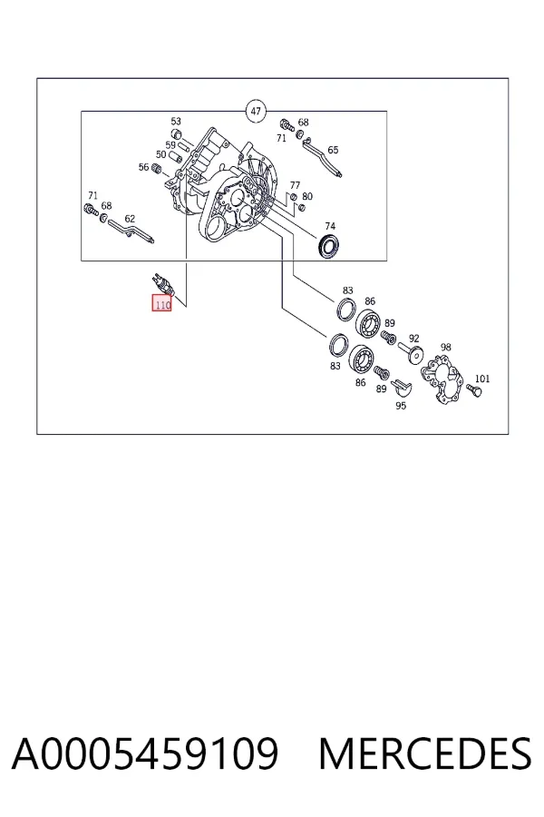 Sensor de ativação das luzes de marcha à ré A0005459109 Mercedes