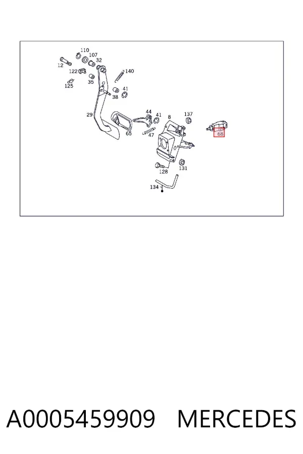 Sensor de ativação do sinal de parada A0005459909 Mercedes