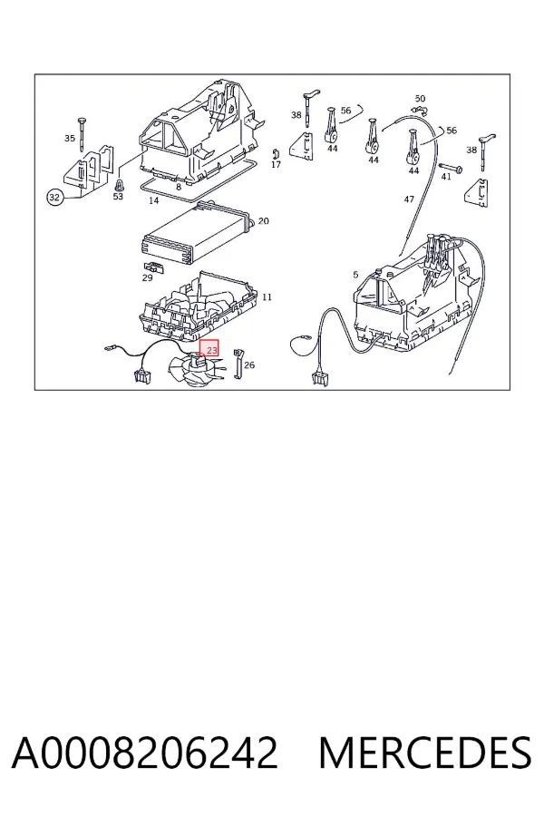 Motor de ventilador de forno (de aquecedor de salão) A0008206242 Mercedes