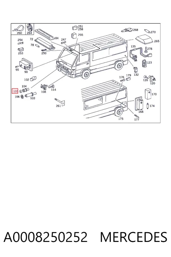  A0008250252 Mercedes