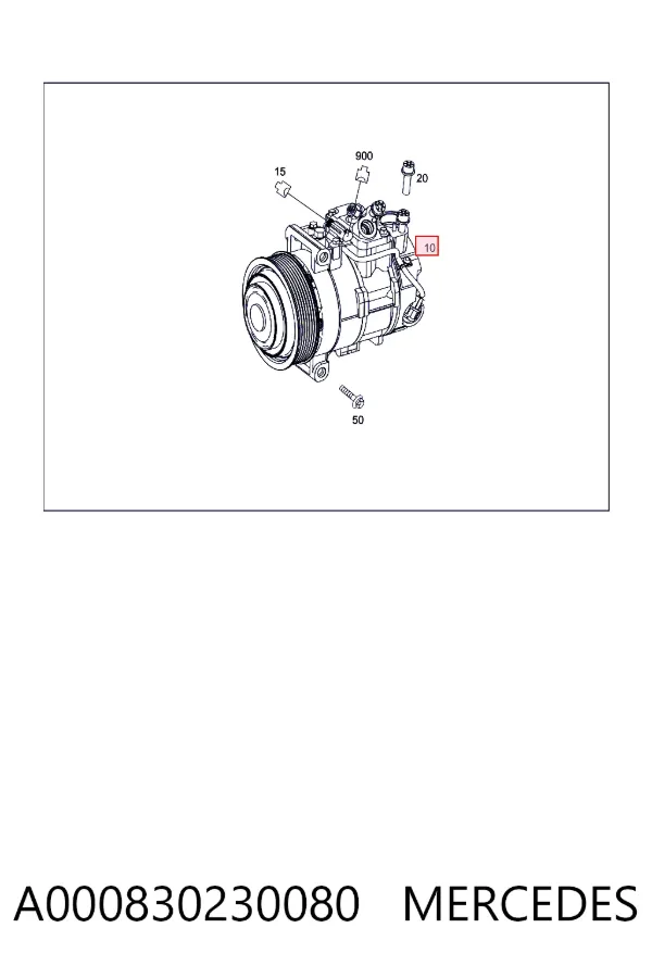 Compressor de aparelho de ar condicionado A000830230080 Mercedes