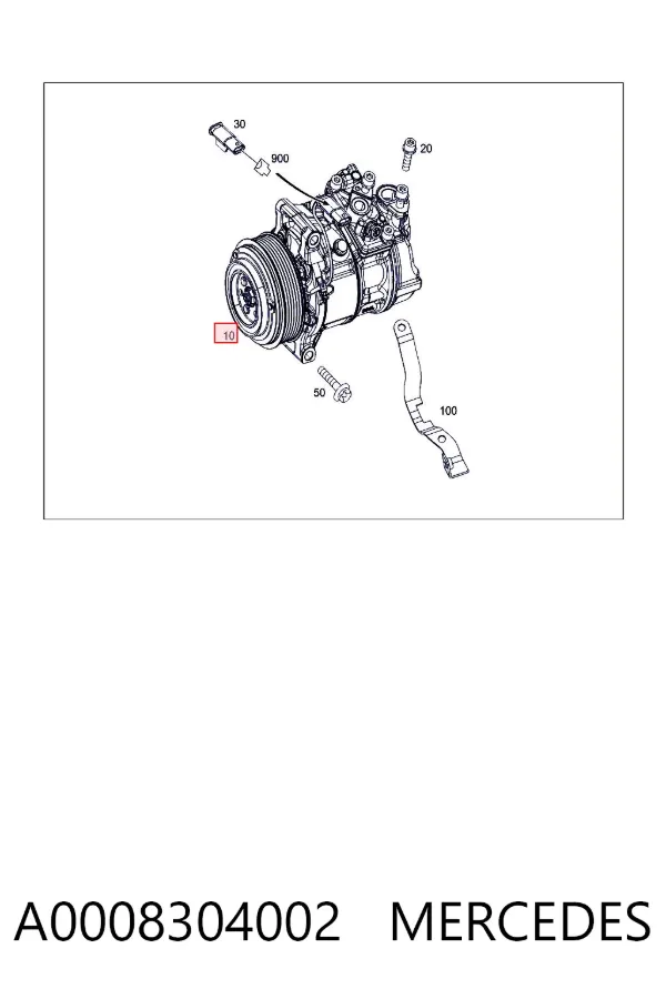 Compressor de aparelho de ar condicionado A0008304002 Mercedes