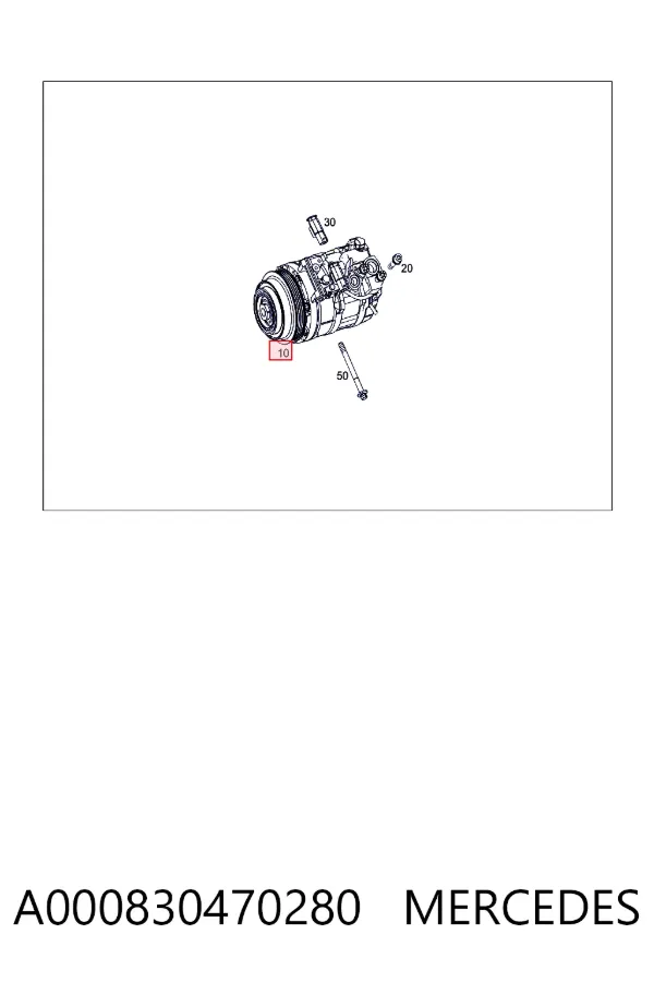 Compressor de aparelho de ar condicionado A000830470280 Mercedes
