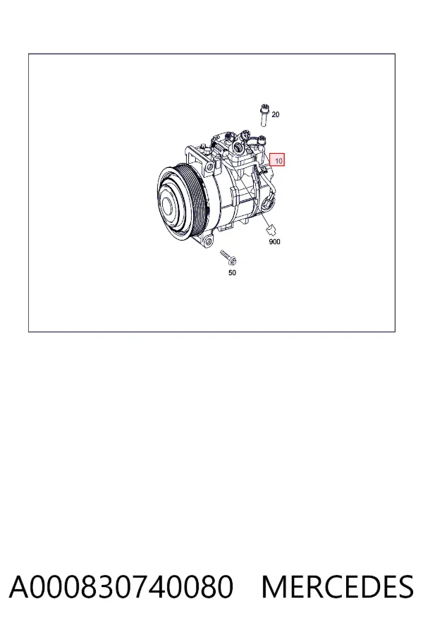 Compressor de aparelho de ar condicionado A000830740080 Mercedes