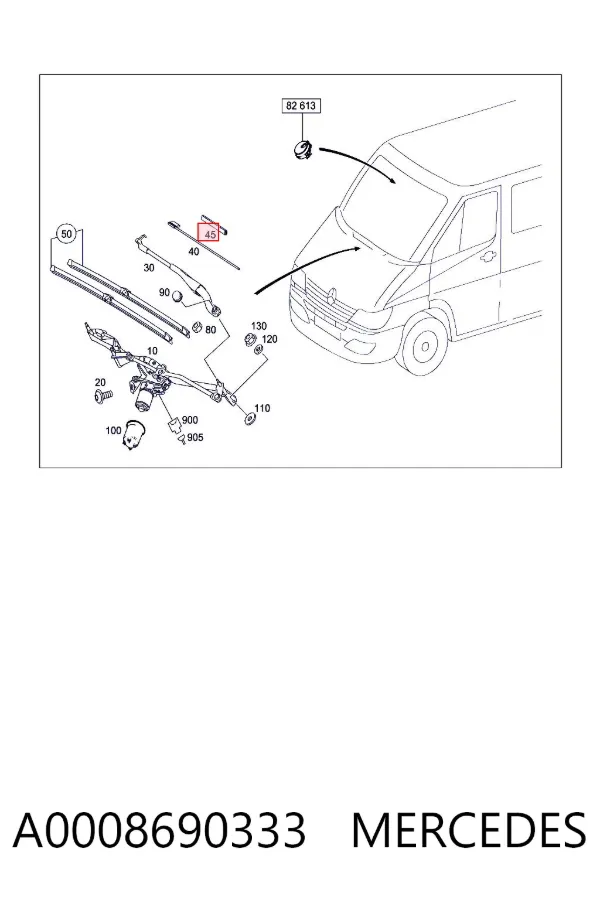 Consola do injetor de fluido para lavador das luzes A0008690333 Mercedes