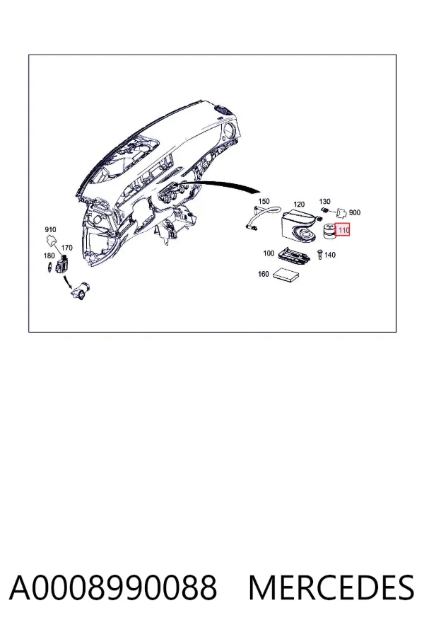 Aromatizante para o painel de instrumentos A0008990088 Mercedes