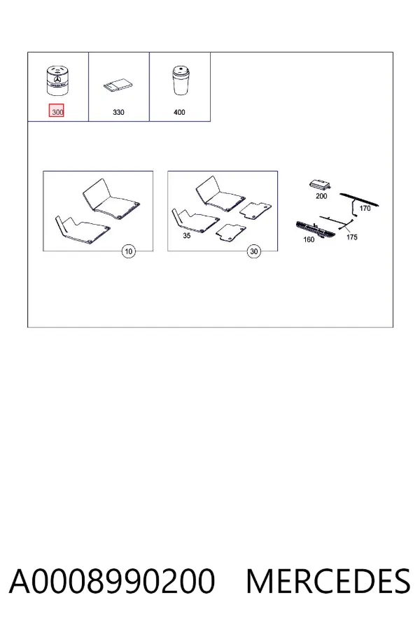 Aromatizante para o painel de instrumentos A0008990200 Mercedes