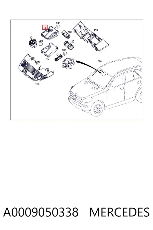 Módulo de direção da câmara A0009050338 Mercedes
