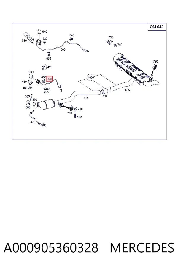 Sensor de óxidos de nitrogênio NOX A000905360328 Mercedes