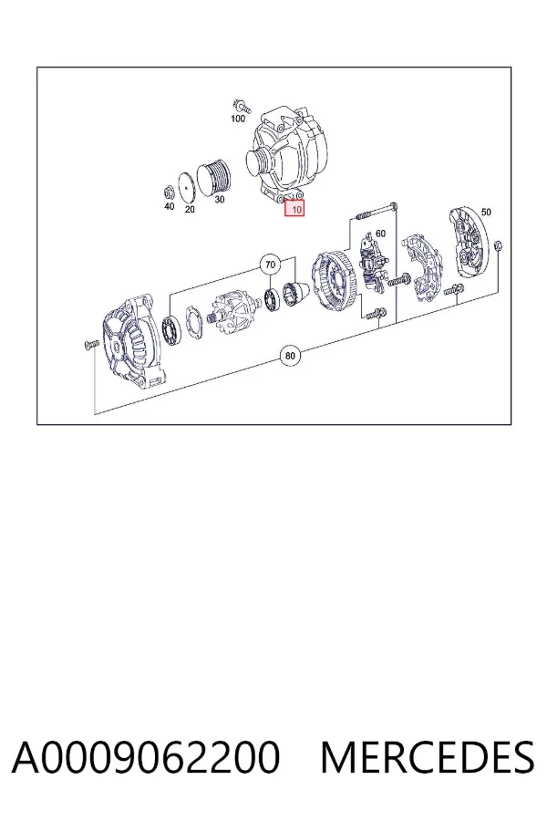 Gerador A0009062200 Mercedes