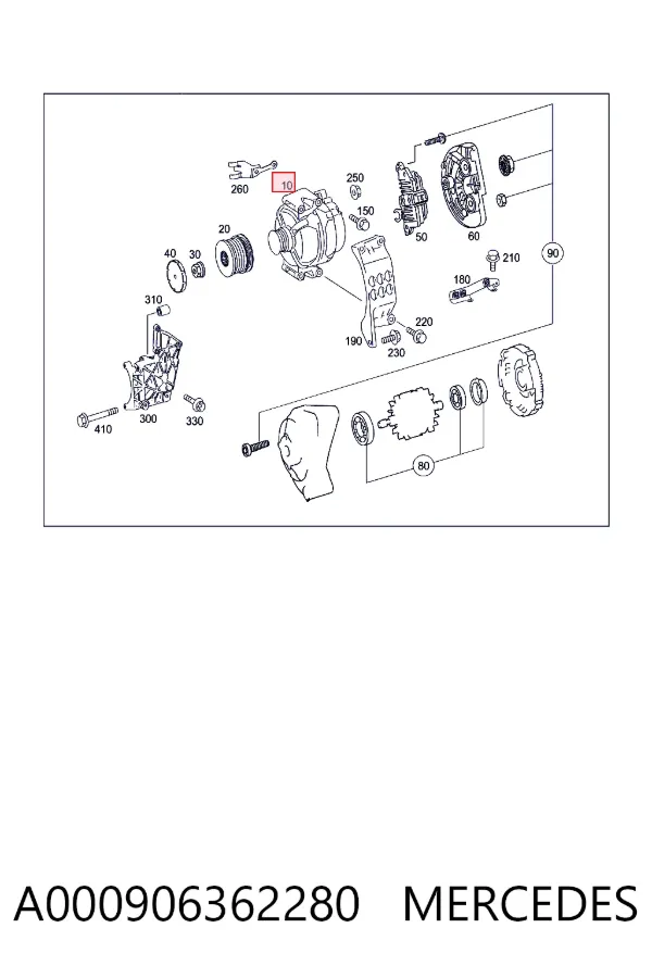 Gerador A000906362280 Mercedes