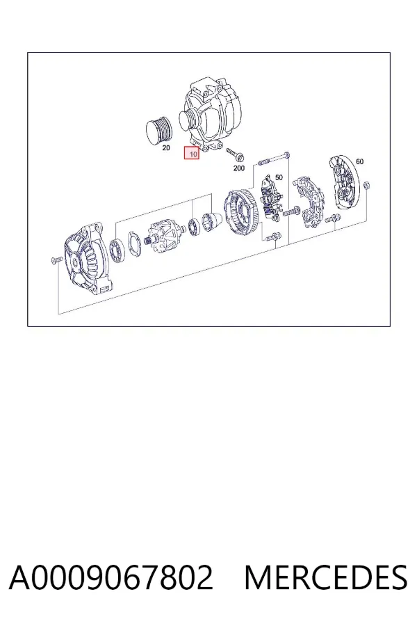 Gerador A0009067802 Mercedes