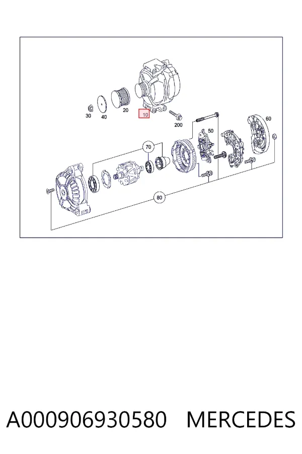 Gerador A000906930580 Mercedes
