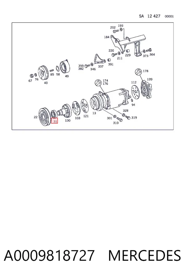  A0009818727 Mercedes