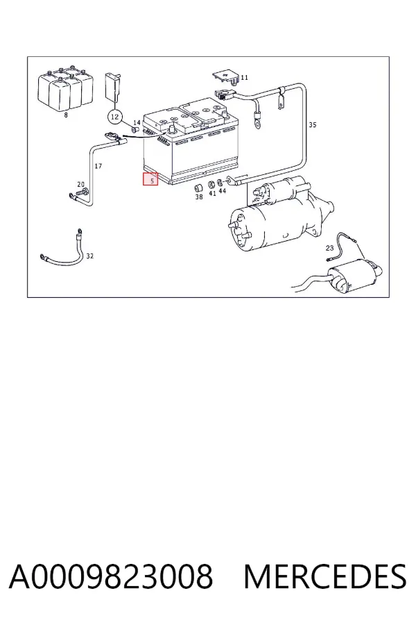 Bateria recarregável (PILHA) A0009823008 Mercedes