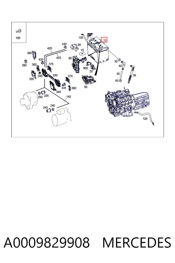 Bateria recarregável (PILHA) A0009829908 Mercedes
