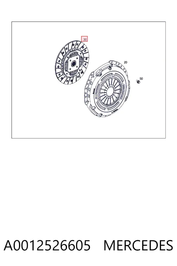 Disco de embraiagem A0012526605 Mercedes