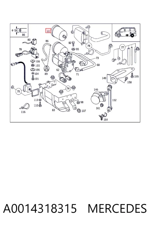  A0014318315 Mercedes
