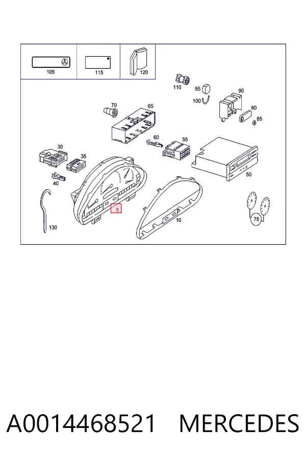 Painel de instrumentos (quadro de instrumentos) A0014468521 Mercedes