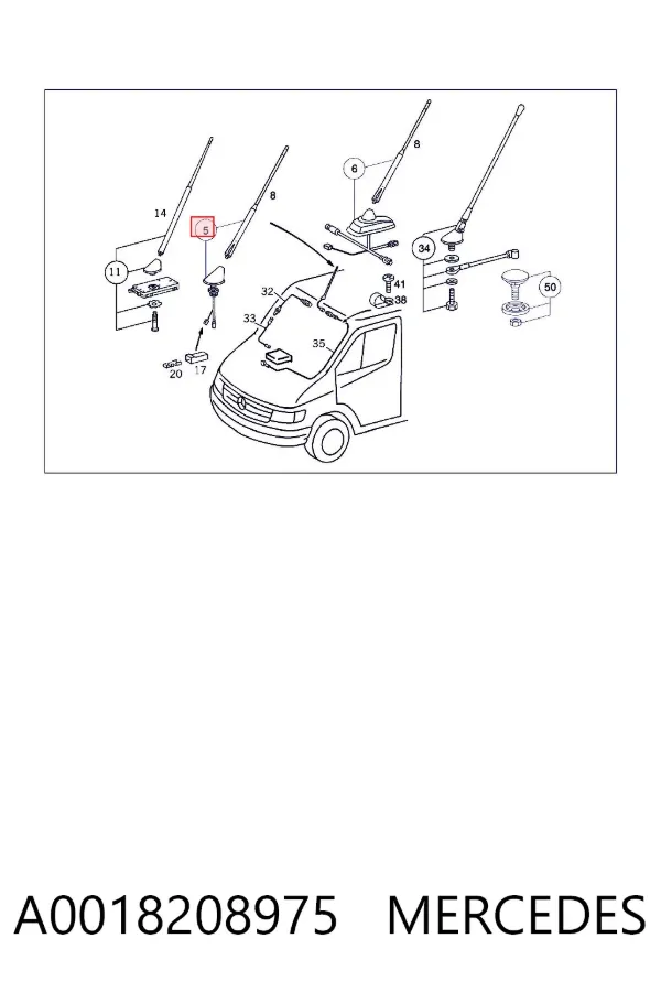 Antena A0018208975 Mercedes
