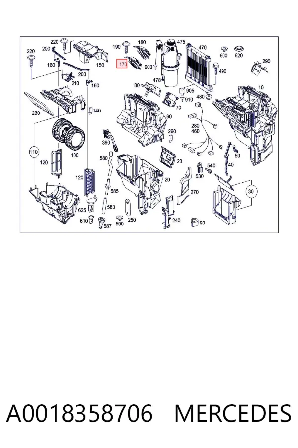 Resistor (resistência) de ventilador de forno (de aquecedor de salão) A0018358706 Mercedes
