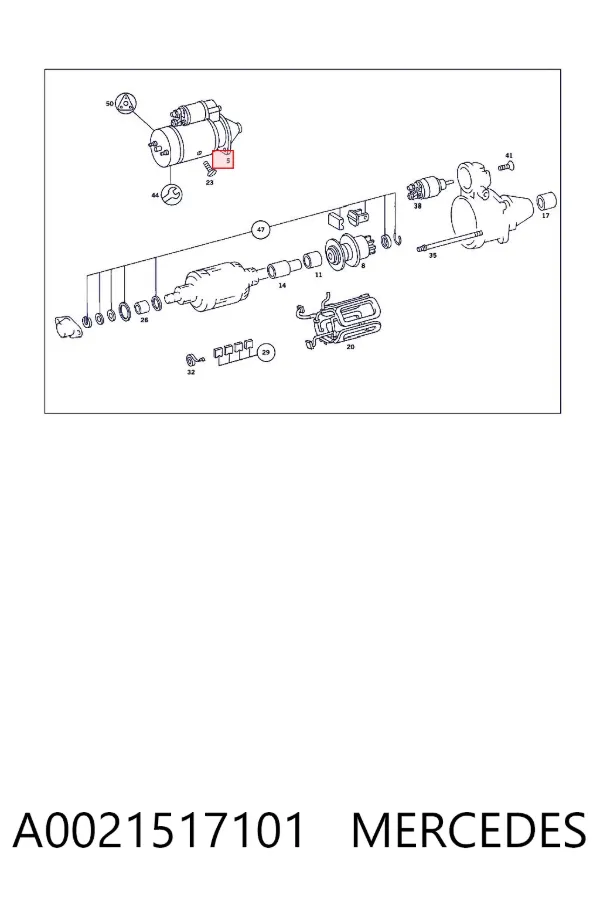 Motor de arranco A0021517101 Mercedes