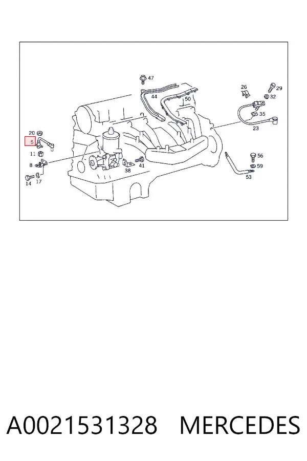 Sensor de posição (de revoluções) de cambota A0021531328 Mercedes