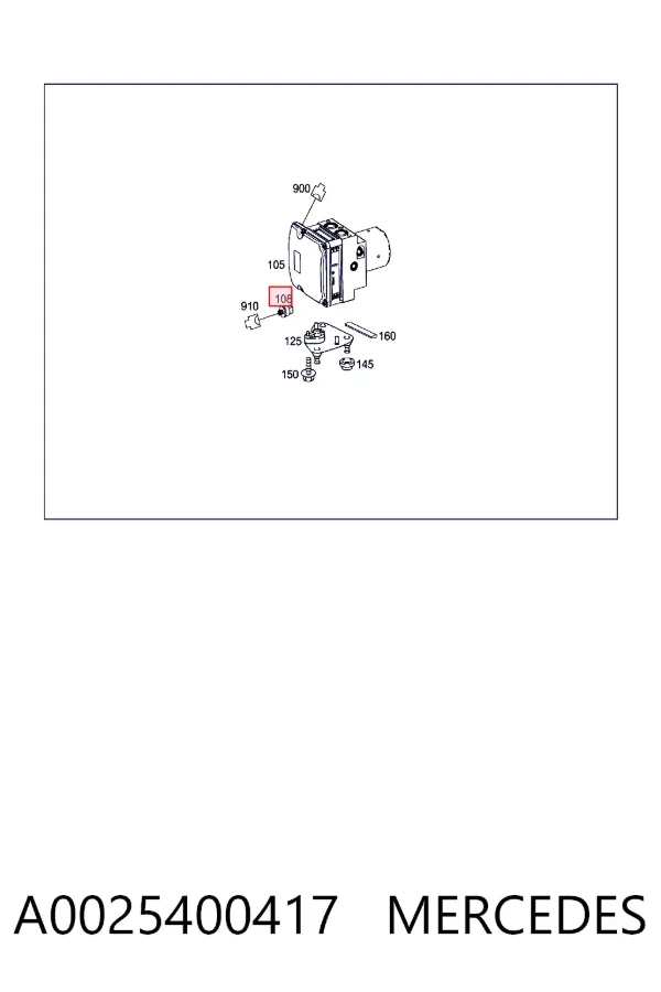Sensor de pressão de fluido de freio A0025400417 Mercedes