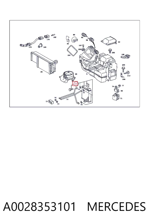 Radiador de forno (de aquecedor) A0028353101 Mercedes