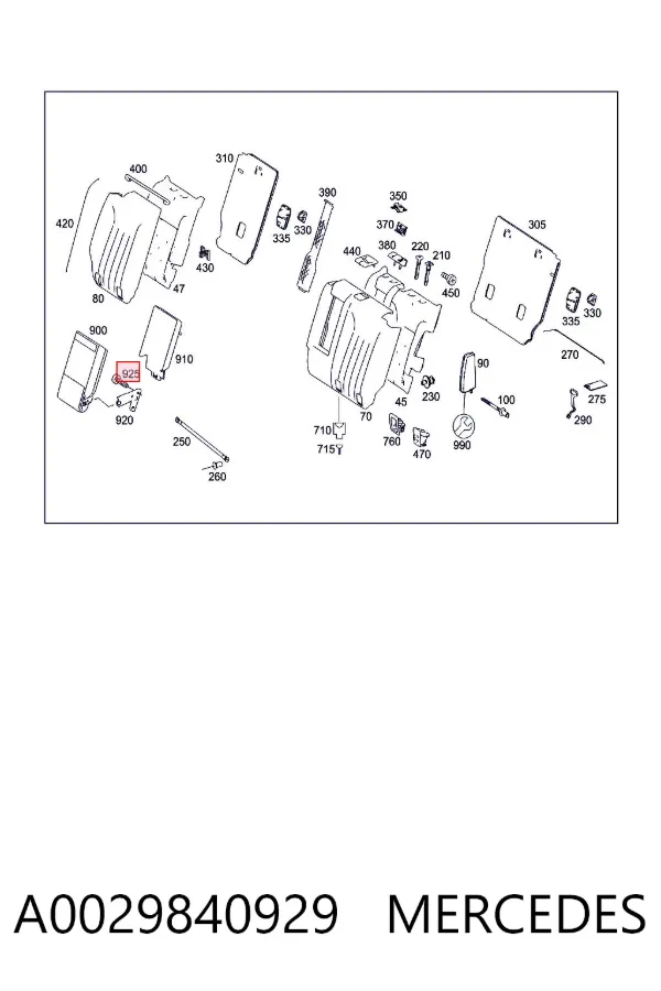 Parafuso de panela de motor A0029840929 Mercedes