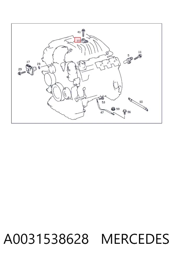 Sensor de detonação A0031538628 Mercedes