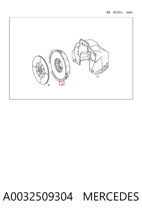 Cesta de embraiagem A0032509304 Mercedes