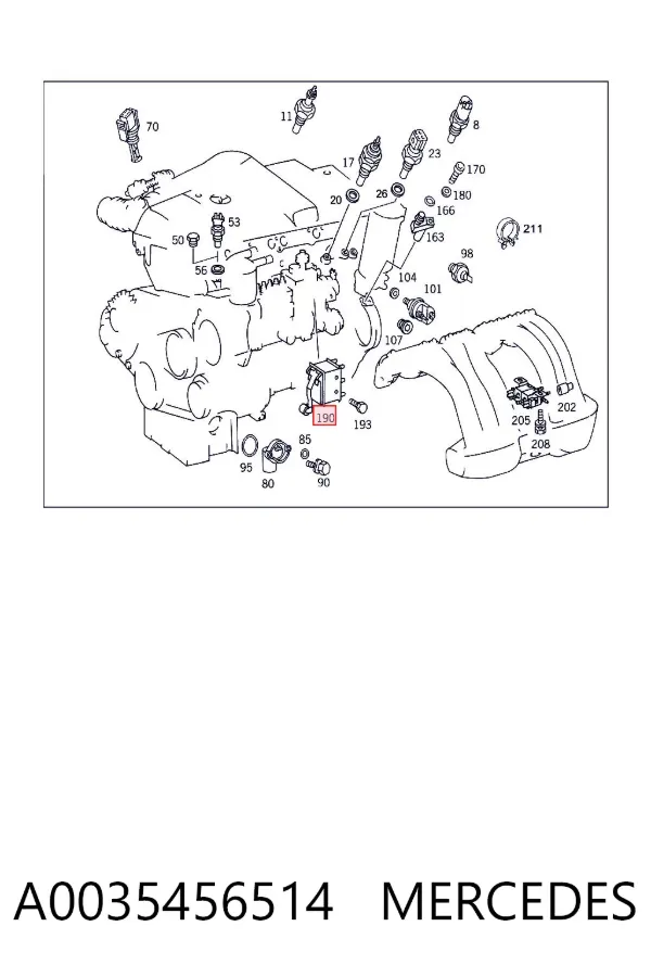 Sensor de pressão de óleo A0035456514 Mercedes