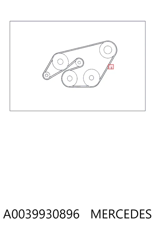 Correia dos conjuntos de transmissão A0039930896 Mercedes