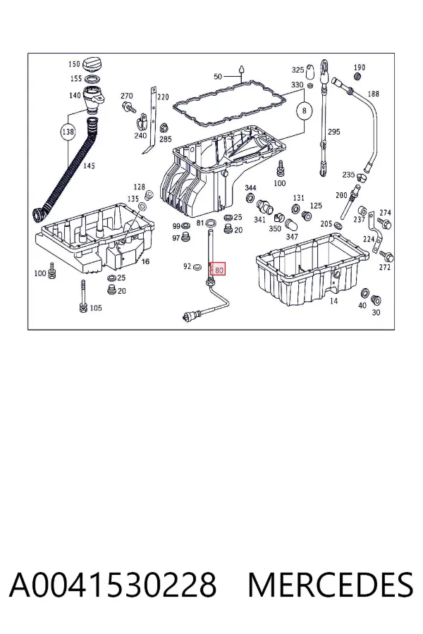 Sensor do nível de óleo de motor A0041530228 Mercedes