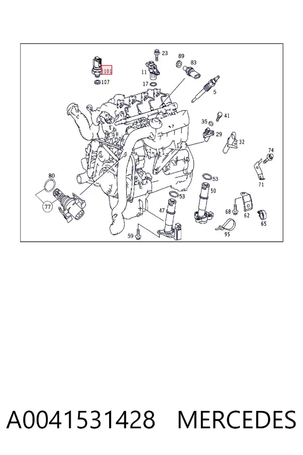 Sensor de pressão de óleo A0041531428 Mercedes
