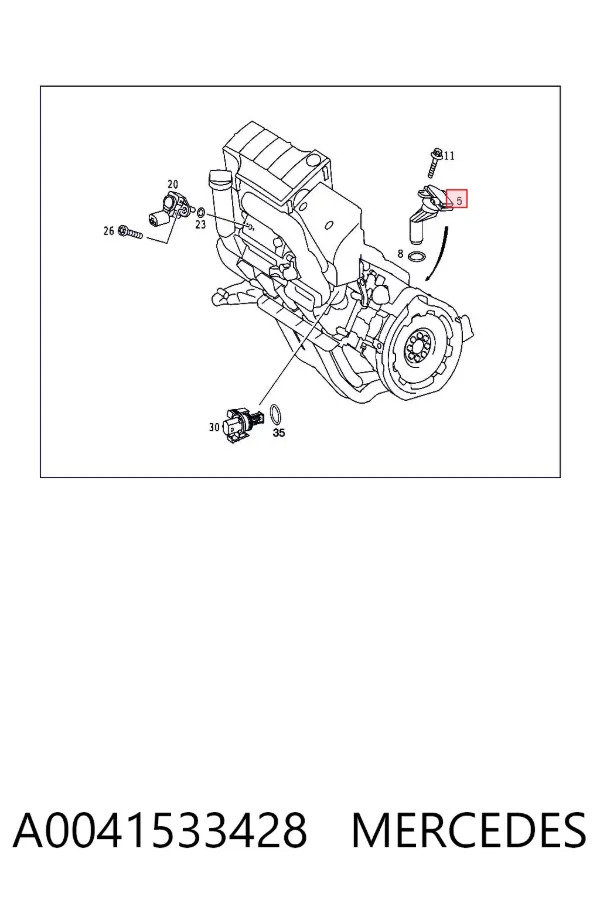 Sensor do nível de óleo de motor A0041533428 Mercedes