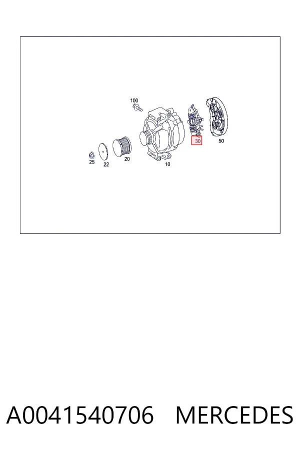 Relê-regulador do gerador (relê de carregamento) A0041540706 Mercedes