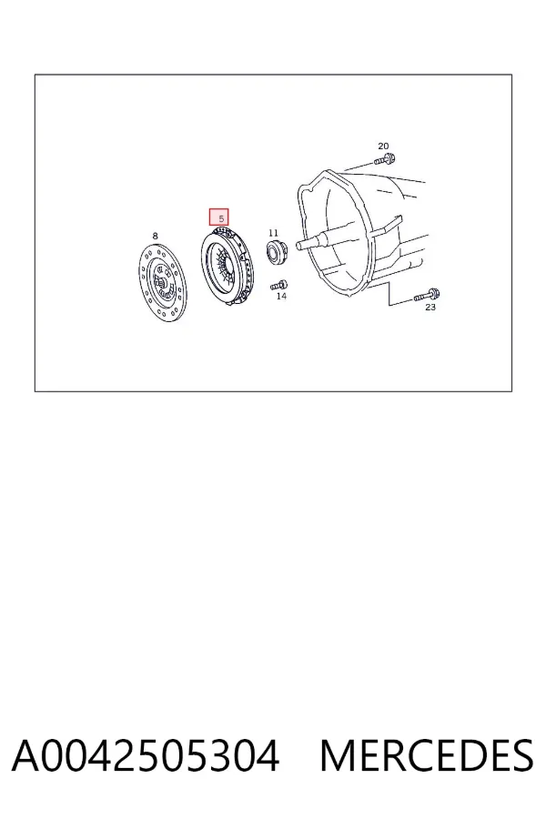 Cesta de embraiagem A0042505304 Mercedes