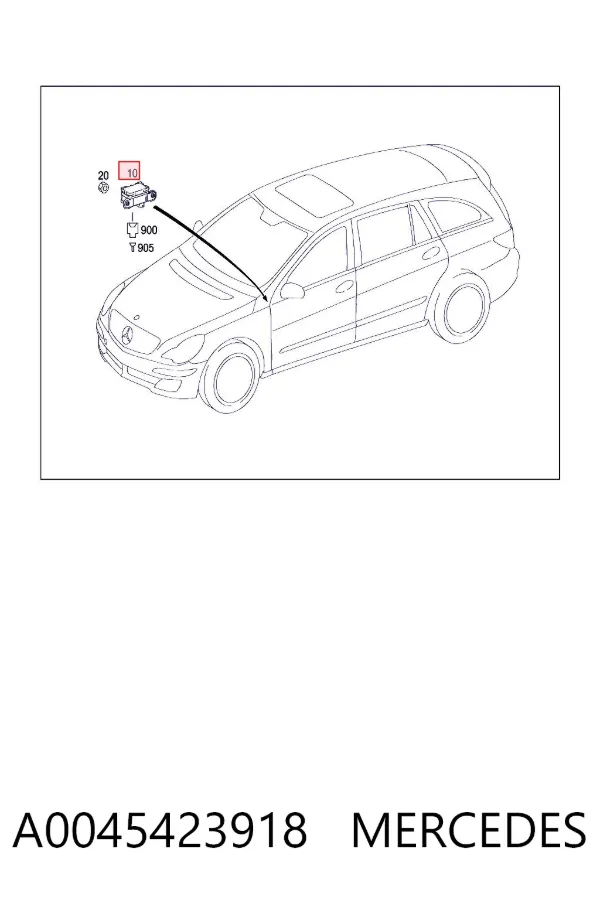 Sensor de aceleração transversal (ESP) A0045423918 Mercedes